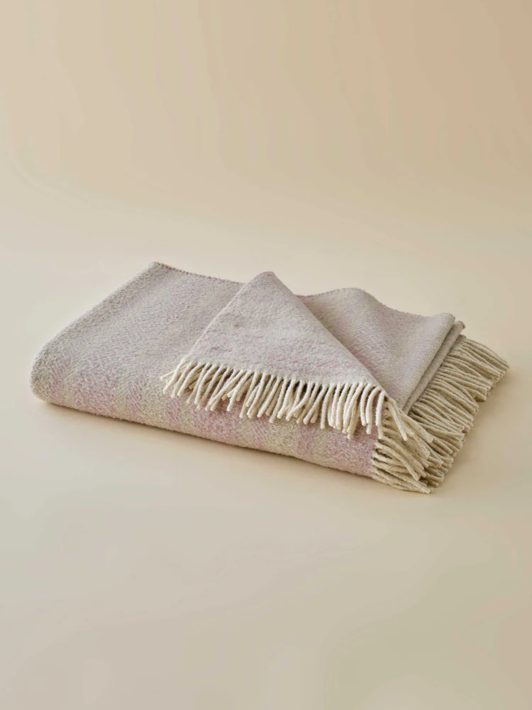 Plaid en ligne pure blanc